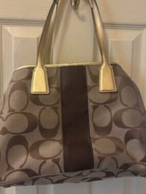 Coach Legacy Signature Monogram Bag with a Kiss Closure - $185 (MSRP $210-$398)